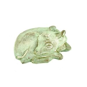 Vintage Isabel Bloom‎ Concrete Fawn Sculpture Signed Deer Figurine Handmade USA